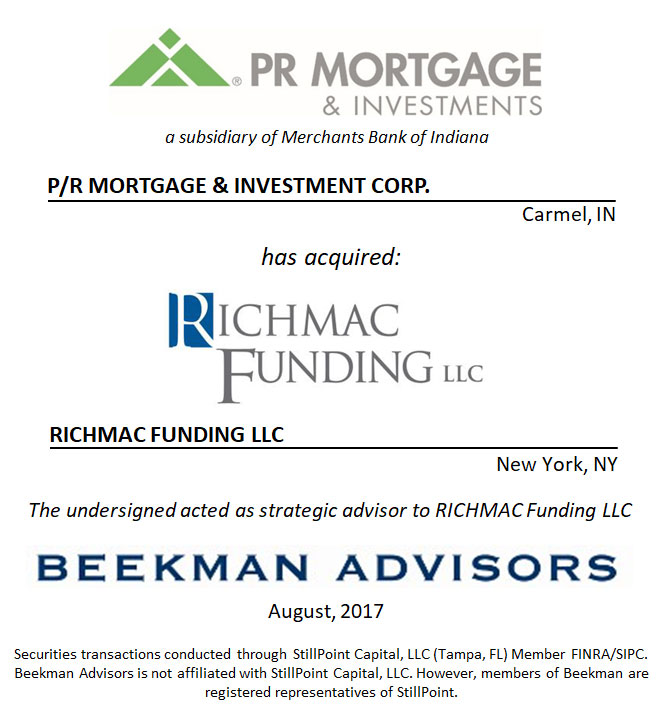 P/R Mortgage & Investment Corp. and RICHMAC Funding LLC